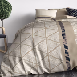 Parure housse de couette 100% Coton 57 fils Nairobi - PD10969-240
