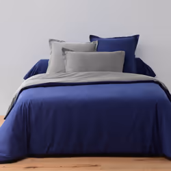Planete Discount PD15187-240, Bleu, Gris, Gris Foncé/Bleu Marine, Lavage en machine, 40 °C, Oeko-Tex, 240 x 260 cm
