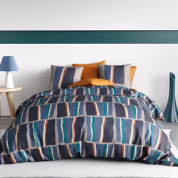 Parure de lit - Housse de couette Coton 57 fils + taie Arty - PD15196-240
