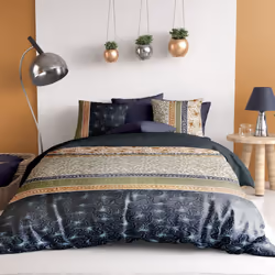 Parure de lit - Housse de couette réversible Percale de Coton 71 fils + taie Bella - PD15205-240