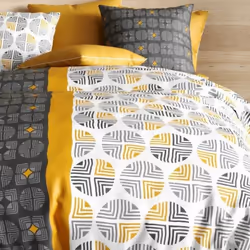 Parure de drap 180x290 3 pièces avec Drap housse 90x190 cm Coton Arturo
