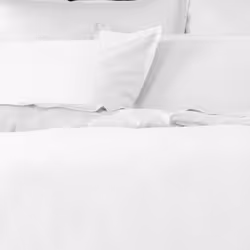 Housse de couette 240x260 Satin de Coton Blanc