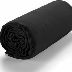 Drap housse 140x190 +30 cm Satin de Coton Noir