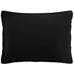 Taie d'oreiller 50x70 cm rectangle Satin de Coton Noir