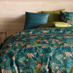 Housse de couette 240x260 cm + 2 taies d'oreiller 63x63 cm Coton Zania