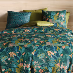 Housse de couette 240x260 cm + 2 taies d'oreiller 63x63 cm Coton Zania