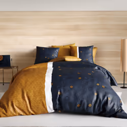 Planete Discount PD16621, Coton, 180 x 290 cm, Jaune, 100% Coton, Lavage en machine, 40 °C
