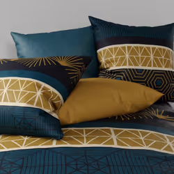 Housse de couette 220x240 cm + 2 taies d'oreiller 63x63 cm Coton Qobe