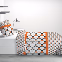 Housse de couette 140x200 cm + 1 taie d'oreiller 63x63 cm Microfibre Arrow