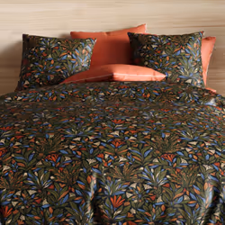 Housse de couette réversible 240x260 cm + 2 taies d'oreiller 63x63 cm Percale de Coton Bogota