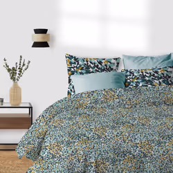 Housse de couette 240x260 cm + 2 taies d'oreiller 100% Coton Bio 57 fils Telma - Vue supplémentaire 4