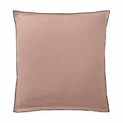 Lot 2 taies d'oreiller 65x65 cm carrée en lin Français - lin lavé Nougat