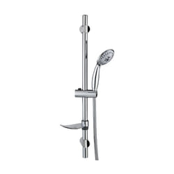 Colonne Barre de douche chromee entraxe reglable 70 cm douchette 4 jets mobile