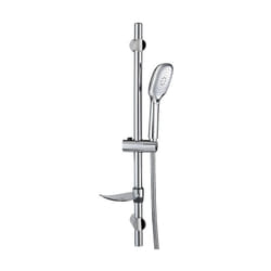 Colonne Barre de douche chromee entraxe reglable 70 cm douchette 2 jets mobile