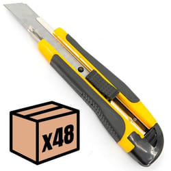 Cutter rétractable - SAFE TOOL - Jaune - 100 lames 18mm - Lot de 48 - Pratique et sécurisé