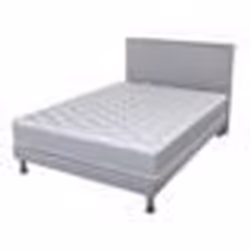 Matelas Madere + sommier + tête de lit 140x190 SR9 - Gris clair - Soutien ferme