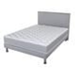 Matelas Madere + sommier + tête de lit 140x190 SR9 - Gris clair - Soutien ferme