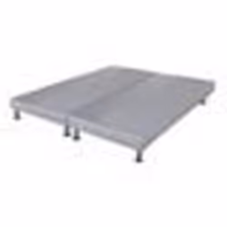 Sommier déco SR9 + pieds - Gris clair 140x190 - Lattes bois - H.13 cm - Made in France