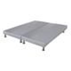 Sommier déco SR9 + pieds - Gris clair 140x190 - Lattes bois - H.13 cm - Made in France