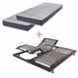 Ensemble relaxation S50 + Matelas Mousse Myriade - 5 zones - 2x80x200 - Gris