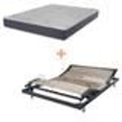 Ensemble relaxation S50 + Matelas Latex Louxor - 5 zones - 140x190 - Gris