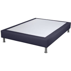 Sommier tapissier + pieds SP18 Volcan 160x200 Lattes bois massif - H.18 cm