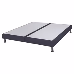 Sommier tapissier + pieds SR15 Volcan 2x90x200 Lattes bois massif - H.15 cm