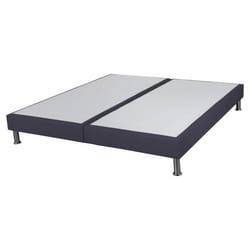 Sommier tapissier + pieds SR15 Volcan 2x90x200 Lattes bois massif - H.15 cm