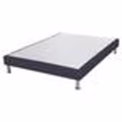 Sommier tapissier + pieds SR15 Volcan 140x190 Lattes bois massif - H.15 cm