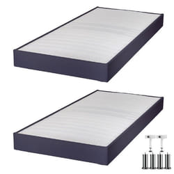 Sommier tapissier+pieds Omega Volcan 2x70x190 Lattes bois - H.15 cm - Made in France