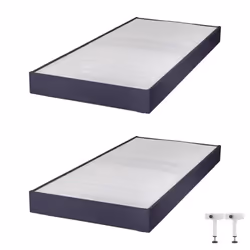 Sommier tapissier Omega Volcan 2x80x200 Lattes bois - H.15 cm - Made in France