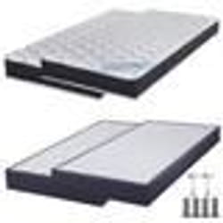 Matelas ressort + Sommier SP18 Volcan 2x90x200 Rubis - H. 21 cm - Soutien très ferme