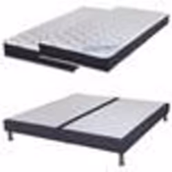 Matelas ressort + Sommier SR15 Volcan 2x90x200 Rubis - H. 21 cm - Soutien très ferme