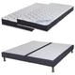 Matelas ressort + Sommier SR15 Volcan 2x90x200 Rubis - H. 21 cm - Soutien très ferme