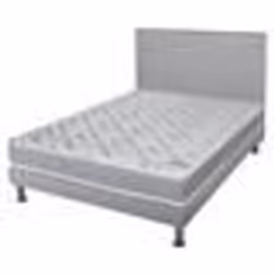 Matelas + Sommier + Tete Gris clair 160x200 Maryland - Hauteur 20 cm - Soutien ferme