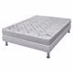Matelas mousse + Sommier Gris clair 140x190 Maryland - Hauteur 20 cm - Soutien ferme