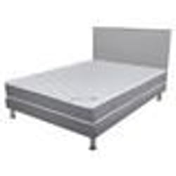 Matelas + Sommier + Tete Gris clair 160x200 Ryad - Hauteur 20 cm - Soutien très ferme
