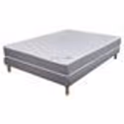 Matelas ressort + Sommier Gris clair 160x200 Ryad - Hauteur 20 cm - Soutien très ferme