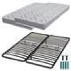 Matelas mousse + Sommier métal C223 160x200 Morgan - Hauteur 17 cm - Soutien ferme