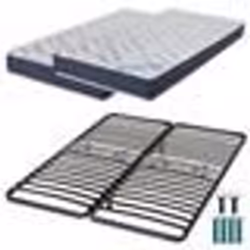 Matelas mousse + Sommier métal C223 160x200 Melior - Hauteur 20 cm - Soutien ferme