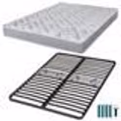 Matelas mousse + Sommier métal C223 140x190 Maryland - Hauteur 20 cm - Soutien ferme