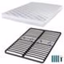 Matelas mousse + Sommier métal C223 140x190 Marly - Hauteur 15 cm - Soutien ferme
