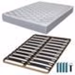 Matelas mousse + Sommier métal C310 140x190 Madere - Hauteur 24 cm - Soutien ferme