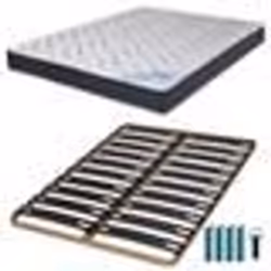Matelas mousse + Sommier métal C310 160x200 Melior - Hauteur 20 cm - Soutien ferme