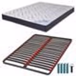 Matelas mousse + Sommier métal C39 120x190 Melior - Hauteur 20 cm - Soutien ferme