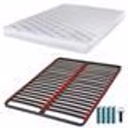 Matelas mousse + Sommier métal C39 140x190 Marly - Hauteur 15 cm - Soutien ferme