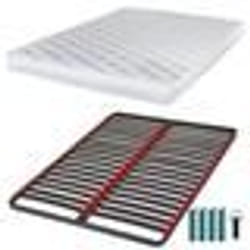 Matelas mousse + Sommier métal C39 140x190 Marly - Hauteur 15 cm - Soutien ferme