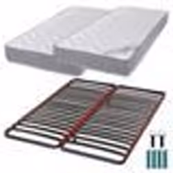 Matelas mousse + Sommier métal C39 2x90x190 Wave - Hauteur 19 cm - Soutien ferme