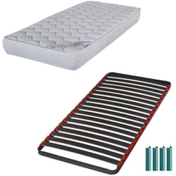 Matelas mousse + Sommier métal C39 90x190 Montana - Hauteur 18 cm - Soutien équilibré