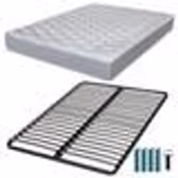 Matelas mousse + Sommier métal C220 140x190 Madere - Hauteur 24 cm - Soutien ferme